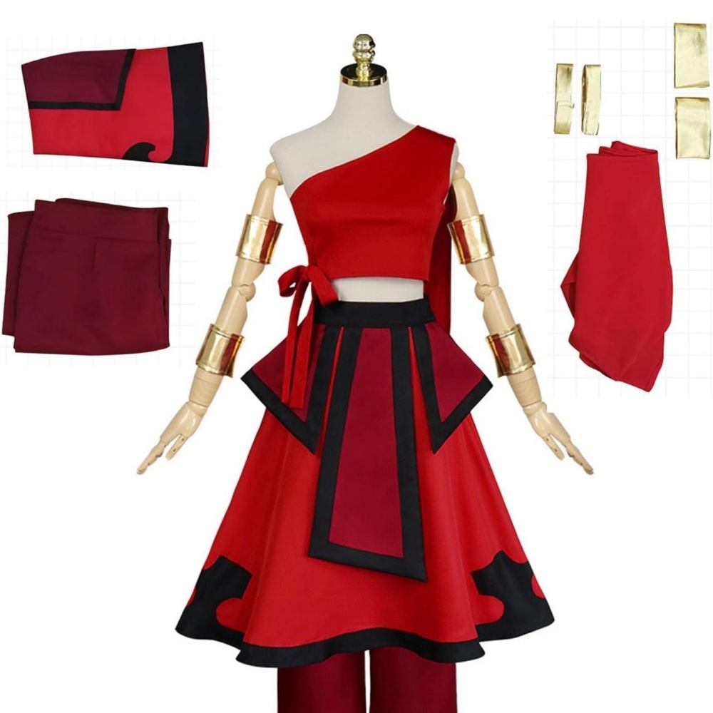 Katara cosplay costume red version
